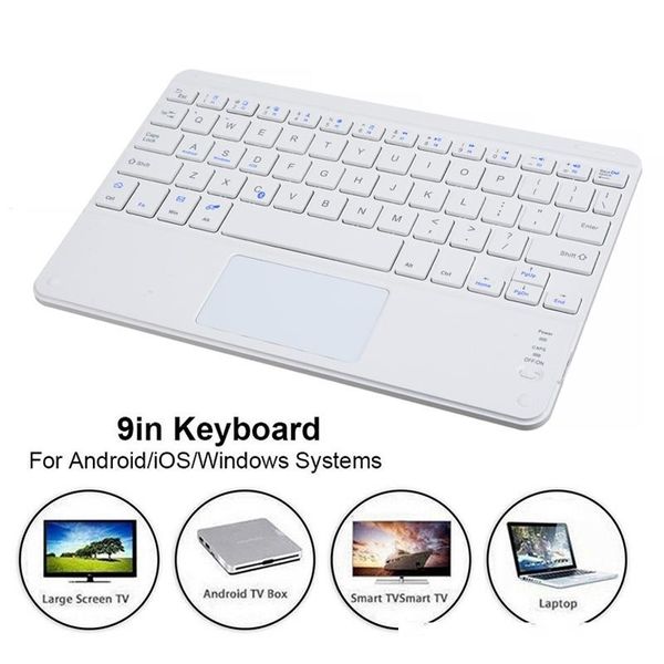 

wireless bluetooth 3.0 keyboard w/ touchpad built-in rechargeable lithium battery for windows android ios notebook accessery