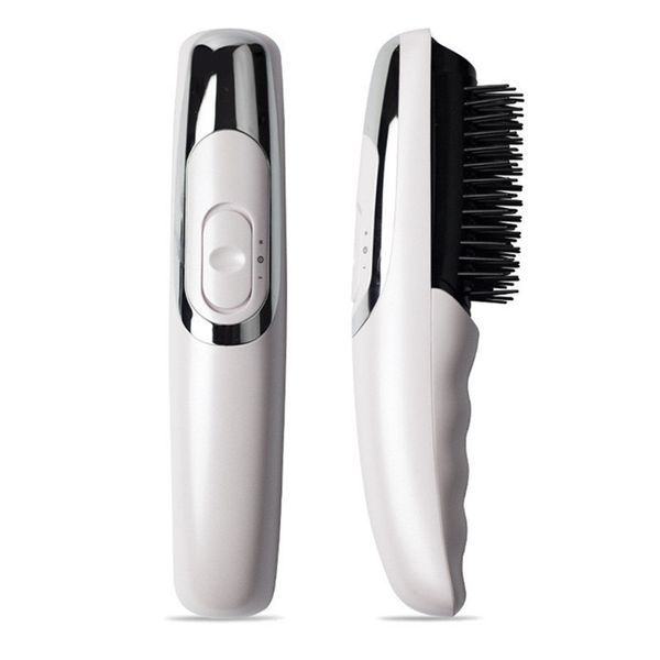 

designer electric massager hair comb vibrating hair brush comb head blood circulation massager comb brush oem, Silver