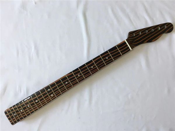 

zebra wood electric guitar neck 22 frets 25.5" dot inlay guitar part gloss