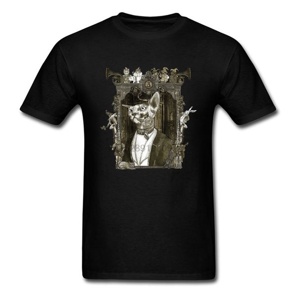 

steampunk sphinx футболка мужчины tshirts punk дизайн футболка хлопок классический tops mens тис плюс размер одежды нет fade печатные рубашк