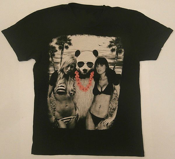 

riot society t shirt s small panda girls beach swag party college cotton casual ing