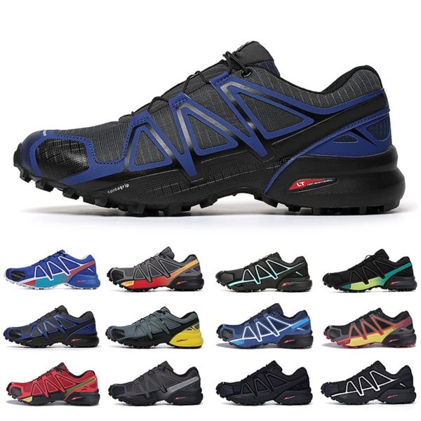 

темно-синяя скорость крест 4 cs открытые мужские кроссовки speedcross 4 бегуна iv черного зеленый тренеры мужчины спорт тапок scarpe zapatos