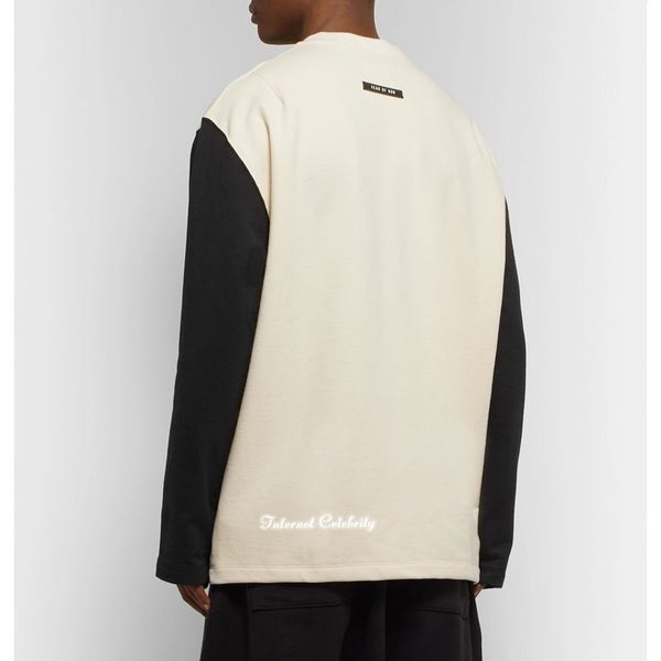 

henry fear casual god line season 6 outline main trendy collar half-open large of color matching fog long-sleeved t-shirt nehng, Black