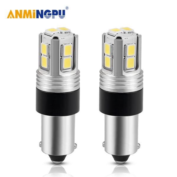 

amningpu 2x сигнальная лампа led ba9s 2835chips 3w водить t4w ba9s canbus крыша зажигает лампы для чтения номерных знаков белый 12v
