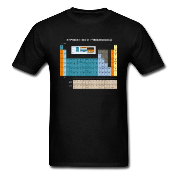 

geek tshirt мужчины периодической таблица иррациональной ерунды тенниска смешного chemistry конструктор тенниска студент университет популяр