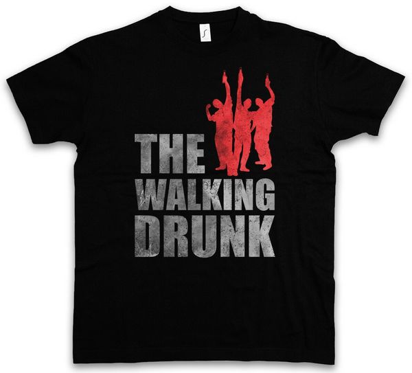 

the walking drunk t-shirt - dead fun boose hangover barfly party university(1