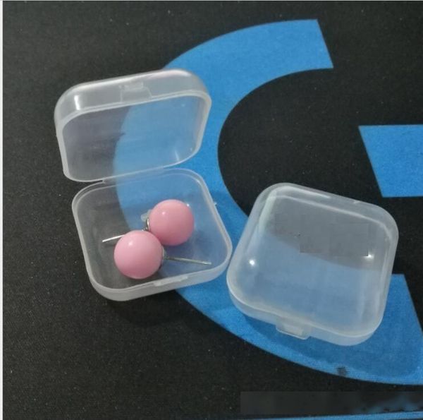 

transparent plastic small box small square box ear plug boxs pp small medicine box mini storage boxs a2083