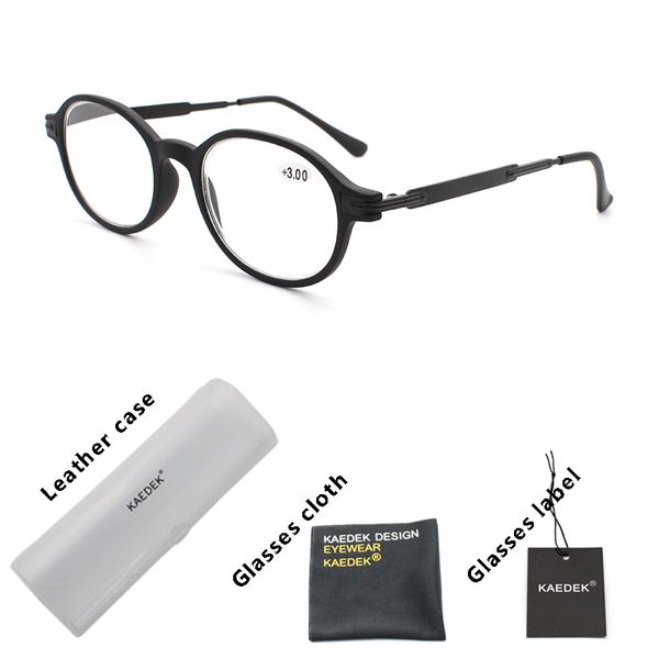 

kaedek cat eye european and american men women retro individual plain glasses anti fatigue unbreakable classical reading glasses, White;black