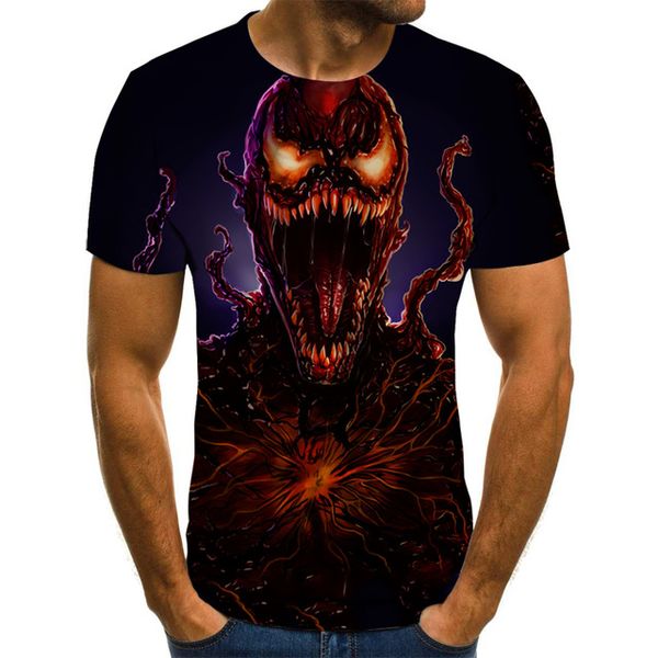 

venom sci-fi male boy clothing 3d print shirts graphic graphic plus size men clothing
