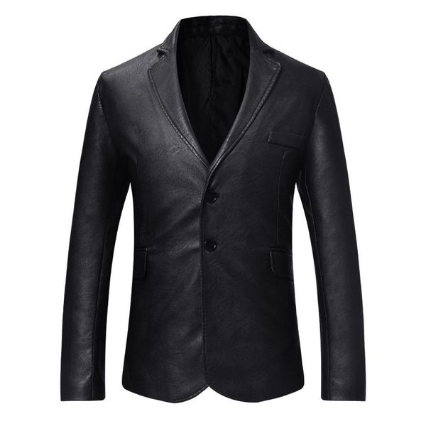 

весна одежда новый стиль дважды застегнутый костюм пальто желания горячие модели плюс размер menswear мытый кожаный костюм ума zt-x30, White;black