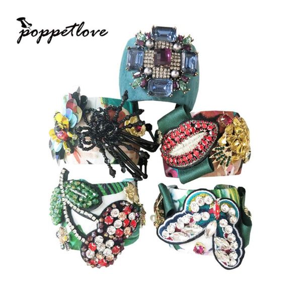 

fashion jewelry statement crystal cross open charm sequins bracelets & bangles factory wholesale, Black