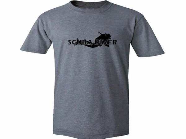 

2019 scuba diver diver 100% cotton graphic gray new t-shirt