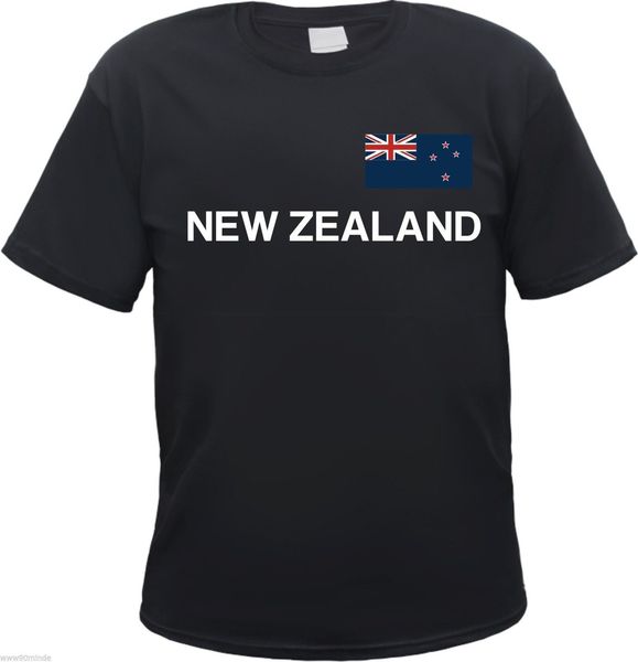 

new zealand t-shirt - black / flag pressure - s to 3xl - new zealand wellington