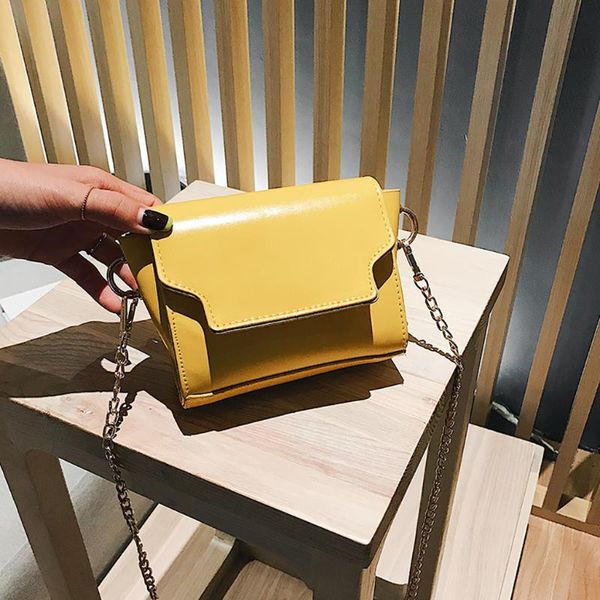 

сумки женщина просто контраст цвета корейского стиль сумка плечо простой kawaoo сумка малая цепная площадь 2020