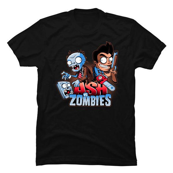

plant zombies game round collar t-shirt summer retro & tees customized short sleeve 100% cotton fabric & tees man