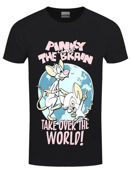 

pinky and the brain t shirt take over the world mens black