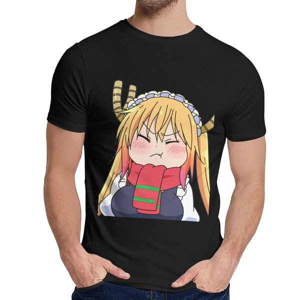 

man t-shirt maid dragon cosy tohru miss kobayashi's dragon maid quality cotton fashion man's o-neck cartoon design tee shirt