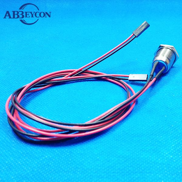 

smart home control abbeycon 16mm flat round head momentary ring led lamp metal push button switch with 150mm long 22awg 2pin connector