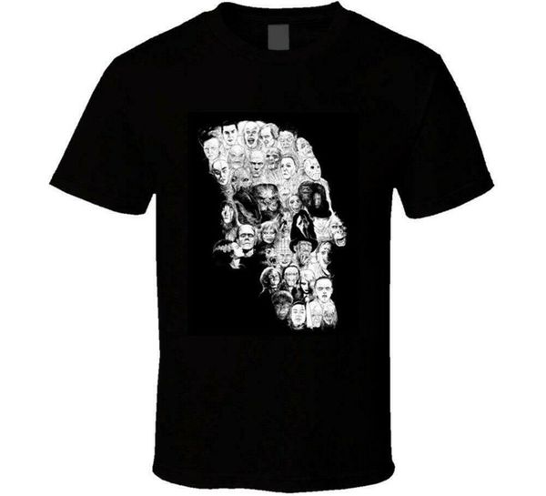 

new cool scary horror movie icons skull t shirt usa size s m l xl 2xl 3xl ha1 round neck tee shirt