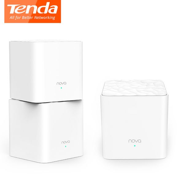 

tenda nova mw3 wireless router ac1200 dual-band for whole home wifi coverage mesh wifi system wireless bridge, app remote manage