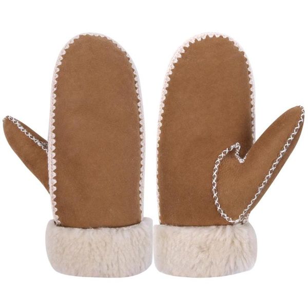 

2020 новой мода испанских мериносовой овчины варежки ручного вязания перчатка реальный lambwool, Blue;gray