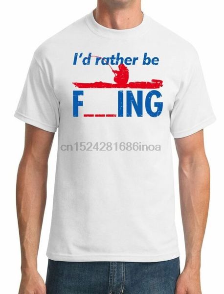 

i'd rather be fing - funny fishing mens t-shirt