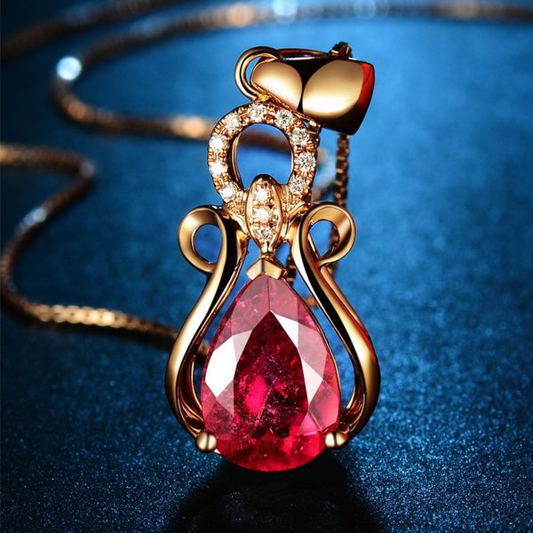 

pendant necklaces creative fashion drop type inlaid zircon rhinestone necklace temperament wild clavicle chain female, Silver