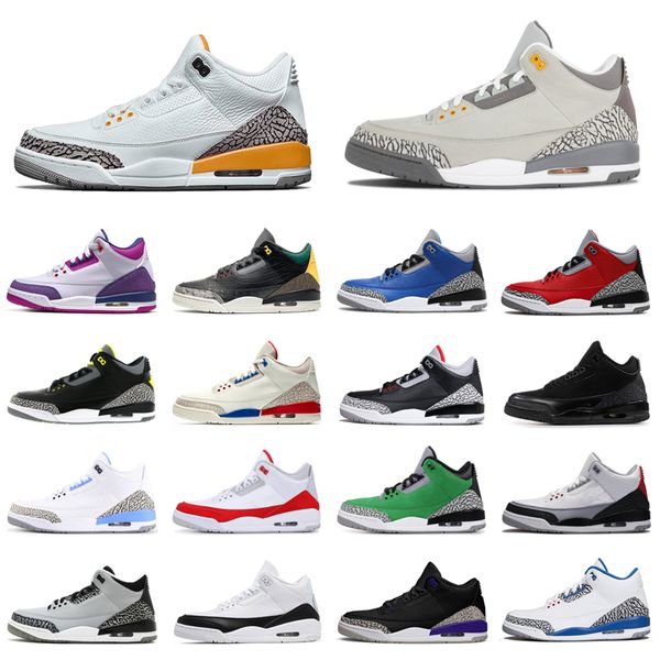 

varsity royal 3 3s jumpman men basketball shoes cool grey laser orange pit crew cement red black cat mens trainers sports sneakers