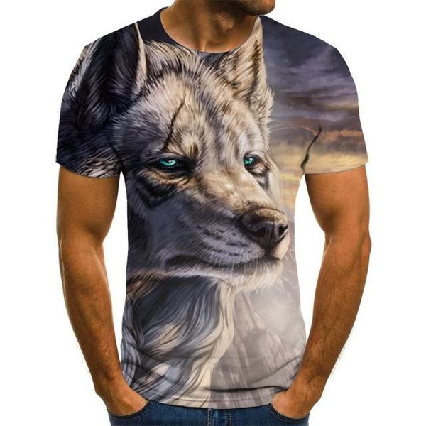 

boy/girl/kids men wolf 3d print shirts hippie kawaii plus size men clothing