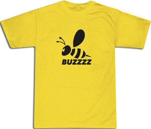 

bee buzzzz funny t-shirt all sizes # yellow loose size tee shirt