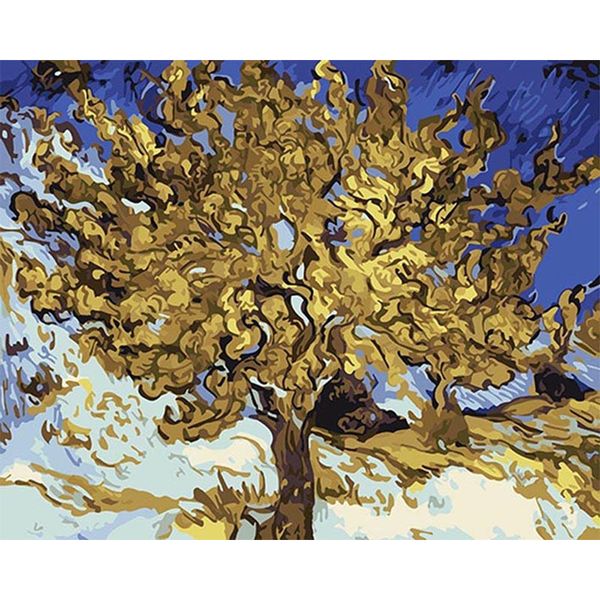 

creative artwork vincent's trees paint by numbers for beginner diy canvas paintings