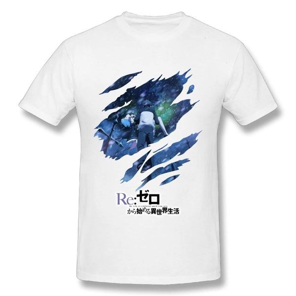 

hkfz симпатичные мужчины re нулевой начиная жизнь в другом мире t shirt мода аниме мультфильм комиксы 100% хлопок t-shirt