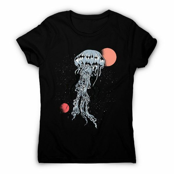 

space jellyfish - women's funny illustrations t-shirt new funny tee shirt