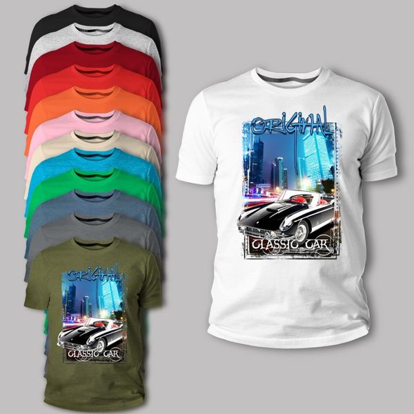 

italy classic legend car 400 superamerica auto youngtimer oldtimer herren 2019 latest men fashion printed slim fit t-shirt