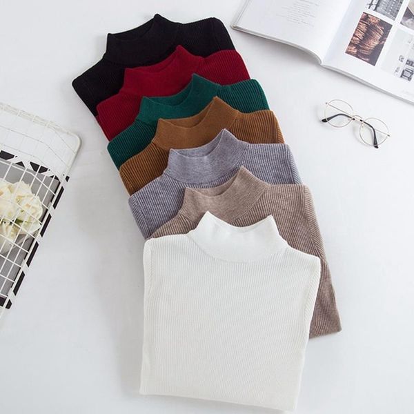 

bygouby women sweaters and pullovers long sleeve knitting women's sweater female spring autumn sueter mujer pull femme, White;black