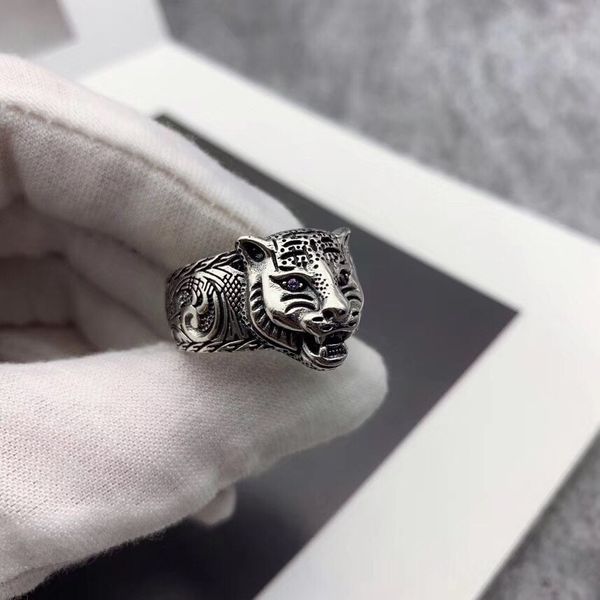 Hohe Qualität S925 Echt Silber Ring Paar Ring Neueste Produkt Ring Tiger Kopf Personalisierte Stil Mode Schmuck Versorgung linkA