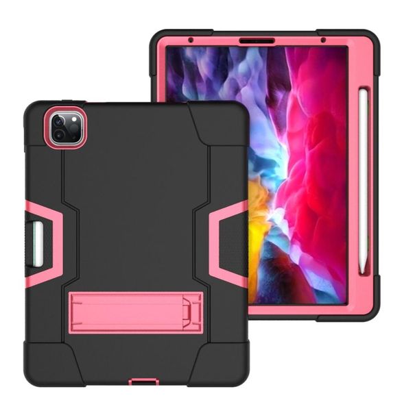 

b type pc silicone heavy duty shockproof kickstand hybrid robot case cover for ipad 10.2 2019 pro 10.5 for ipad pro 11 2018 2020 crexpress