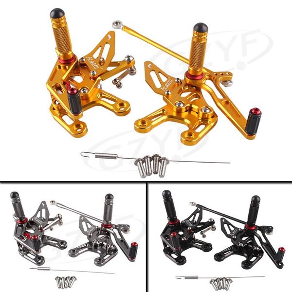 

pedals motorbike adjustable rearset rear set footpegs foot rest peg for ninja zx10r 2008-2010 pair spare parts