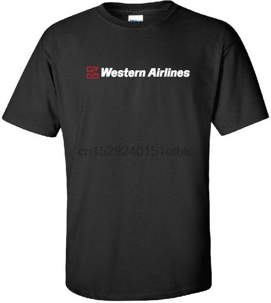 

western airlines retro logo us airline t-shirt