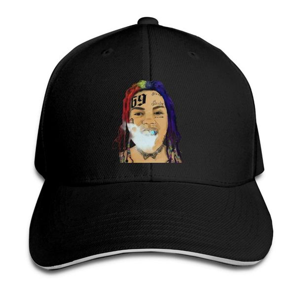 

ball caps 2021 hip hop 6ix9ine the metal band mesh baseball cap adjustable snapback hats for women men trucker, Blue;gray