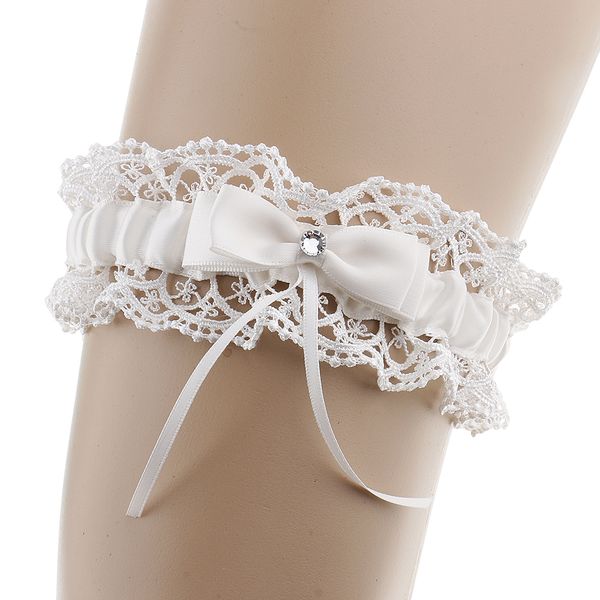 

мода нежный бежевый кружева цветочный кристалл bowknot свадебная подвязка подарок невесты невесты девичник костюм prop, White