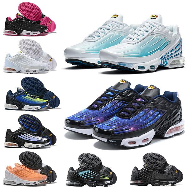 

2021 tn plus se iii 3 tuned ultra mens womens new arrival running shoes ll white with gold trainers sports cushion sneakers