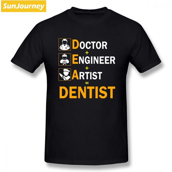 

casual men's t shirt doctor engineer artist dentist short sleeve cotton o-neck big size t shirt for teenage shirts