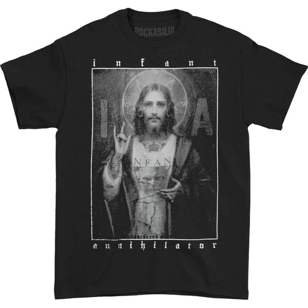 

infant annihilator men's jesus t-shirt small black print cotton tee