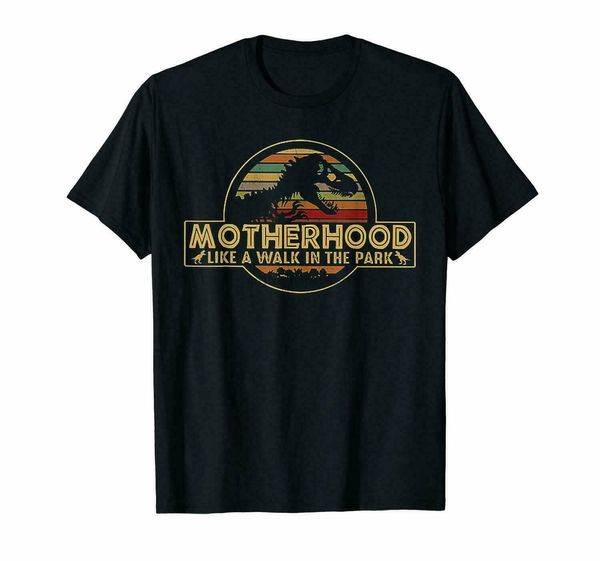 

motherhood like a walk in the park jurrasic park t-shirt gift for mother s-6xl