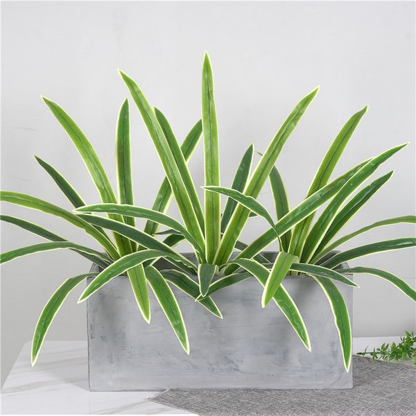 

artificial orchid leaf flower bouquet fake bonsai green plant diy home shop decorative plants