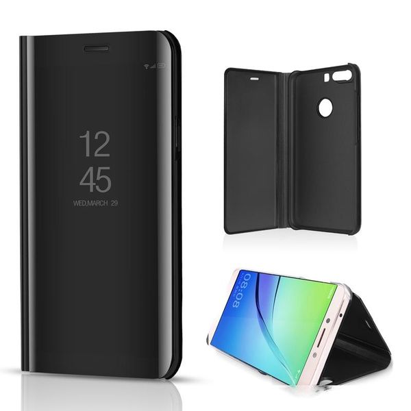 

flip stand clear view smart mirror phone case for redmi 5 ultra thin leather clear view smart mirror view window cover