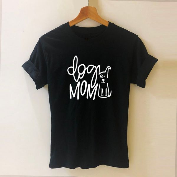 

dog mom print women tshirts cotton casual funny t shirt for lady tee