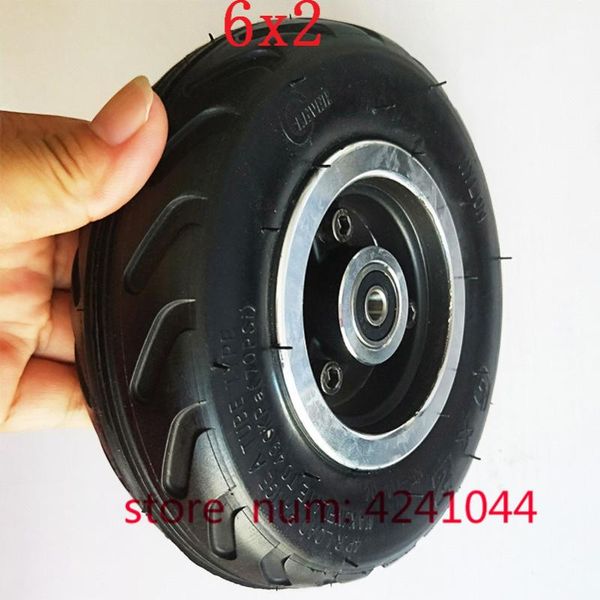 

6x2 air wheel use 6" tire alloy hub 160mm pneumatic tyre electric scooter f0 pneumatic wheel trolley cart inflation tire
