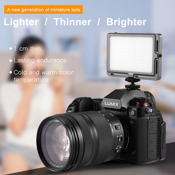 

quality led video light dimmable studio pgraphy lighting portable on camera p 120 pcs display dslr cold shoe with battery